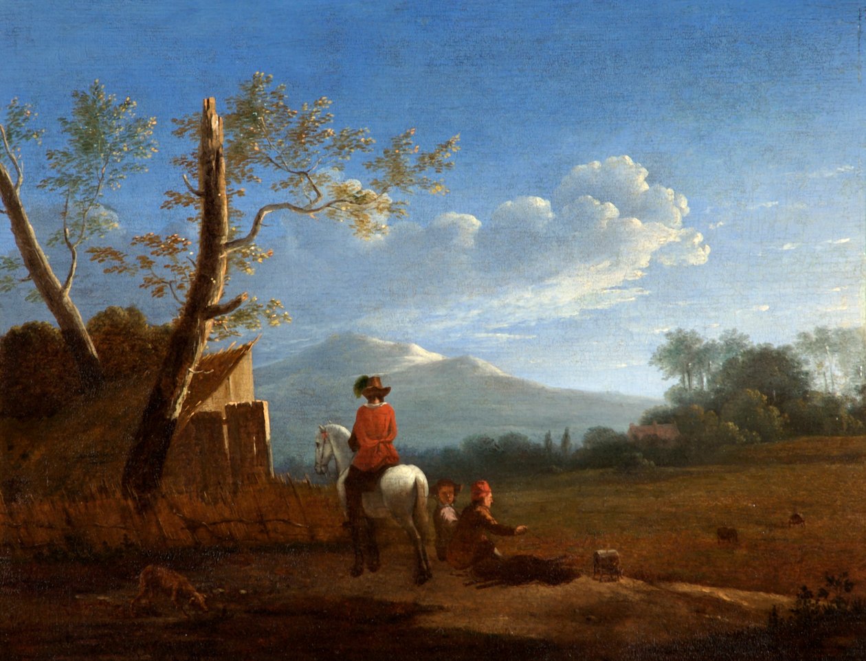 Landskap med fuglefangere, ca. 1670 av Karel Dujardin