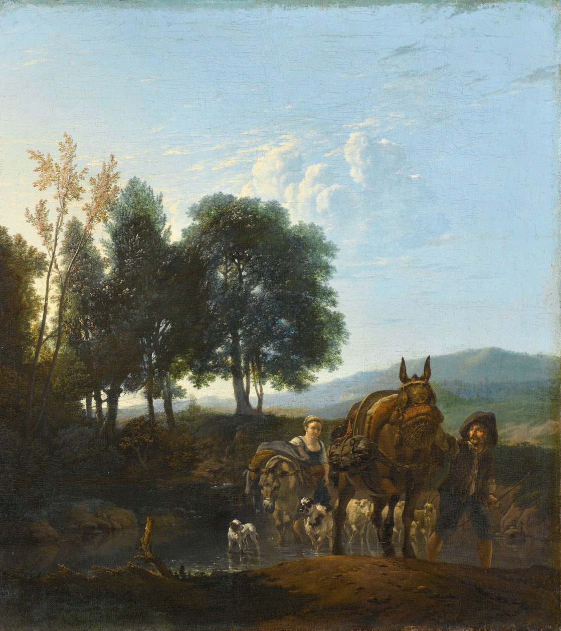 Landskap med Mule Driver av Karel Du Jardin