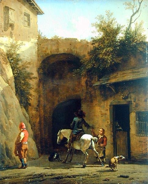 Foran vertshuset, 1658 av Karel Dujardin