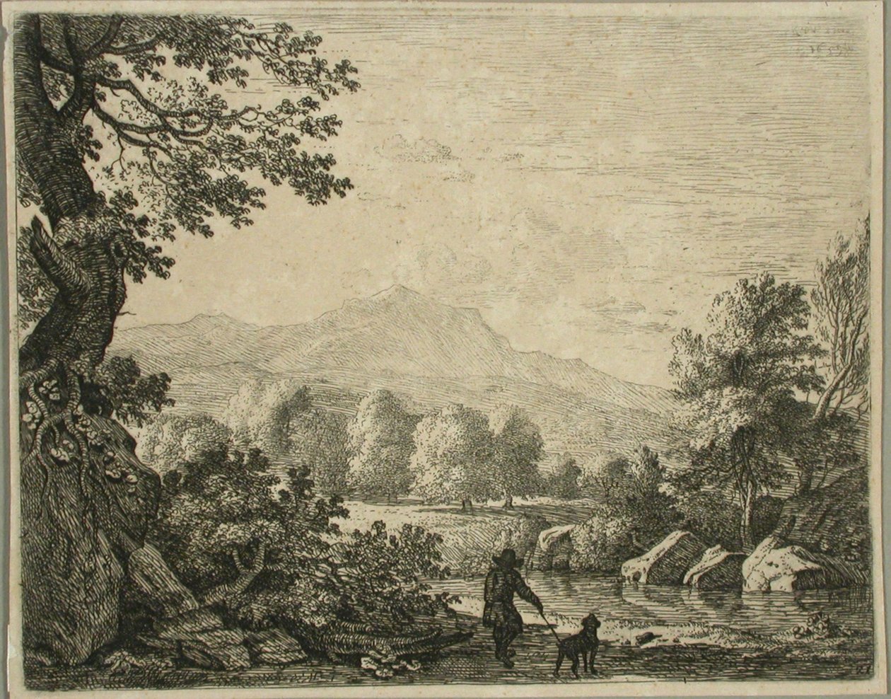 Landskap med mann og hund av Karel Dujardin