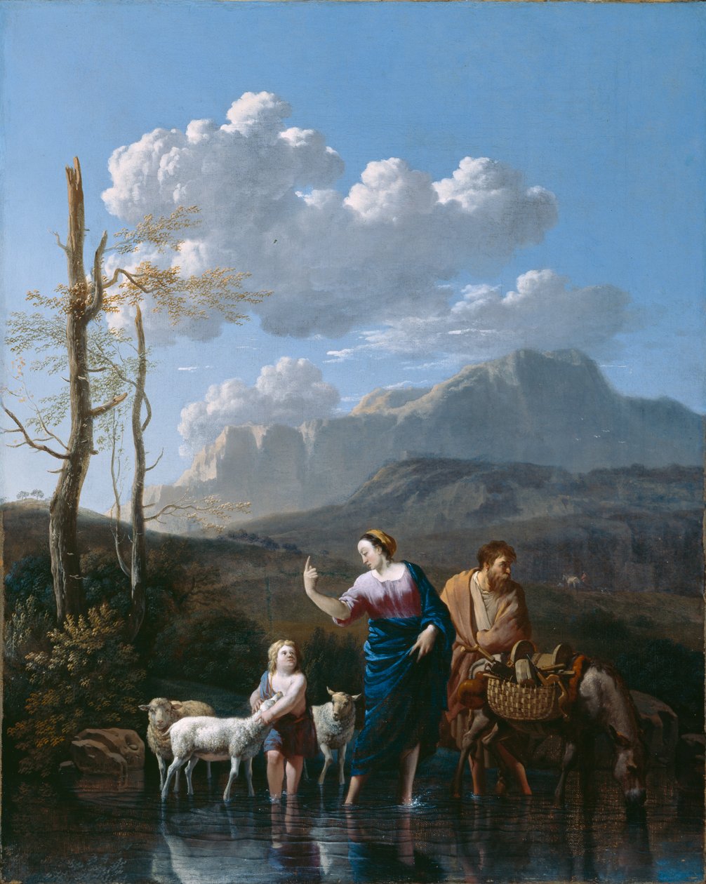 Den hellige families retur fra Egypt av Karel Dujardin