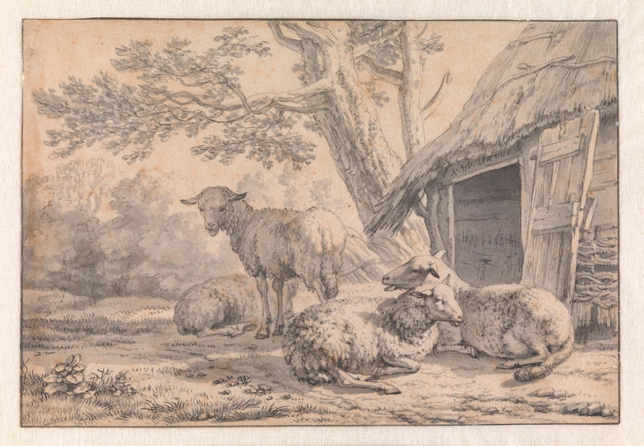 Sauer ved en låve av Karel Dujardin