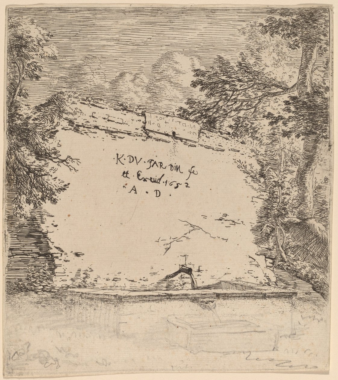 Tittelside med fontene av Karel Dujardin