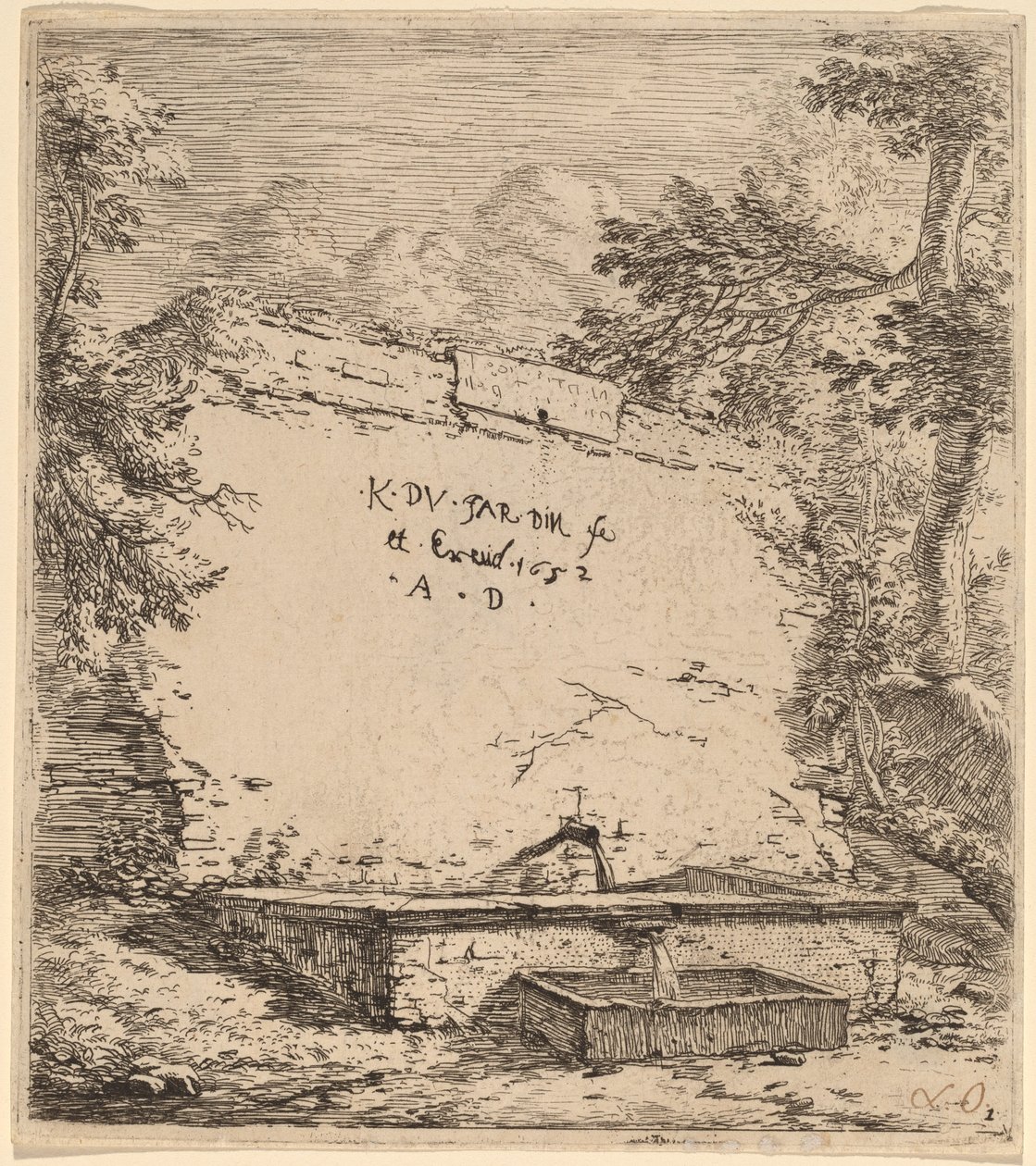 Tittelside med fontene av Karel Dujardin