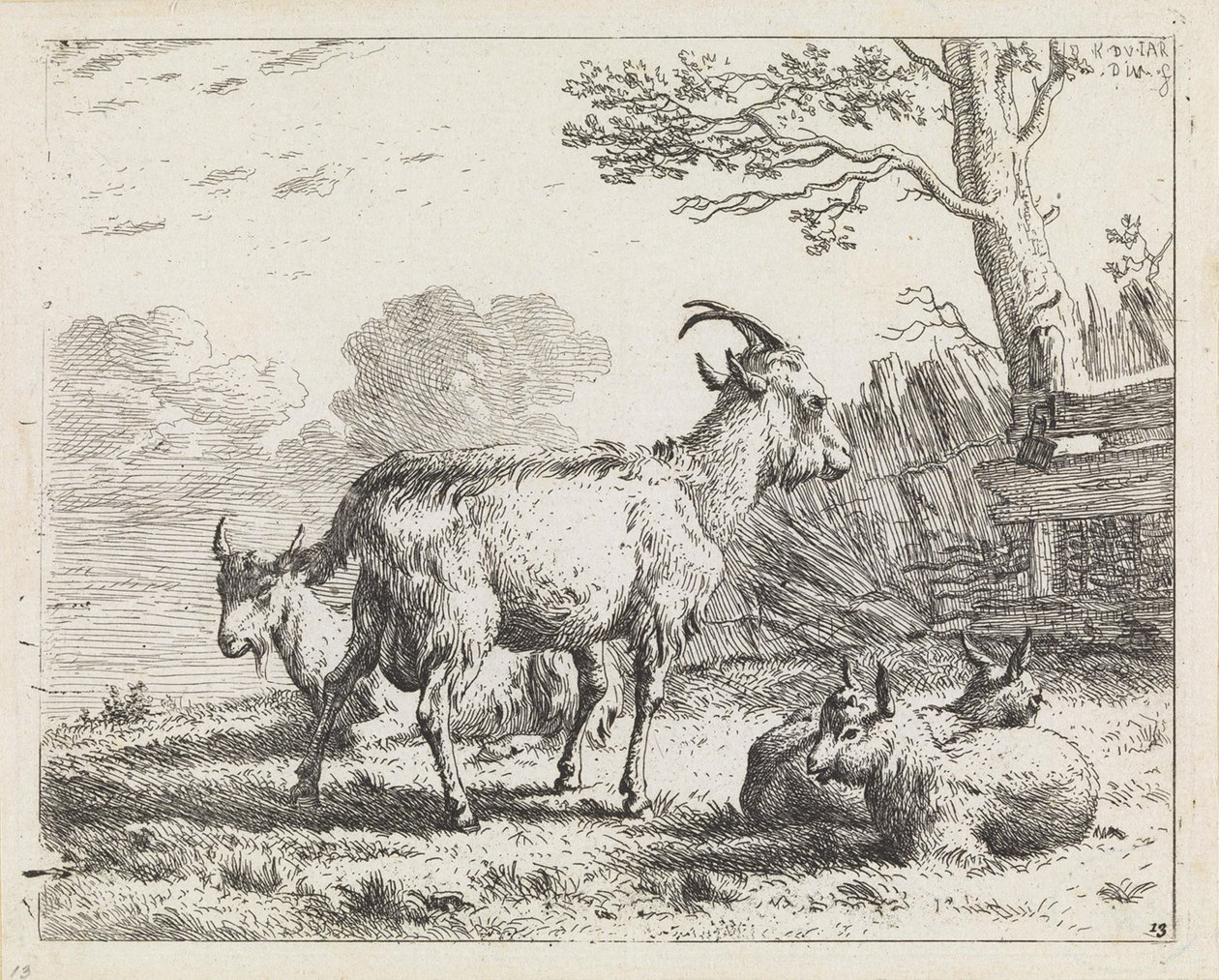 Fire geiter av Karel Dujardin