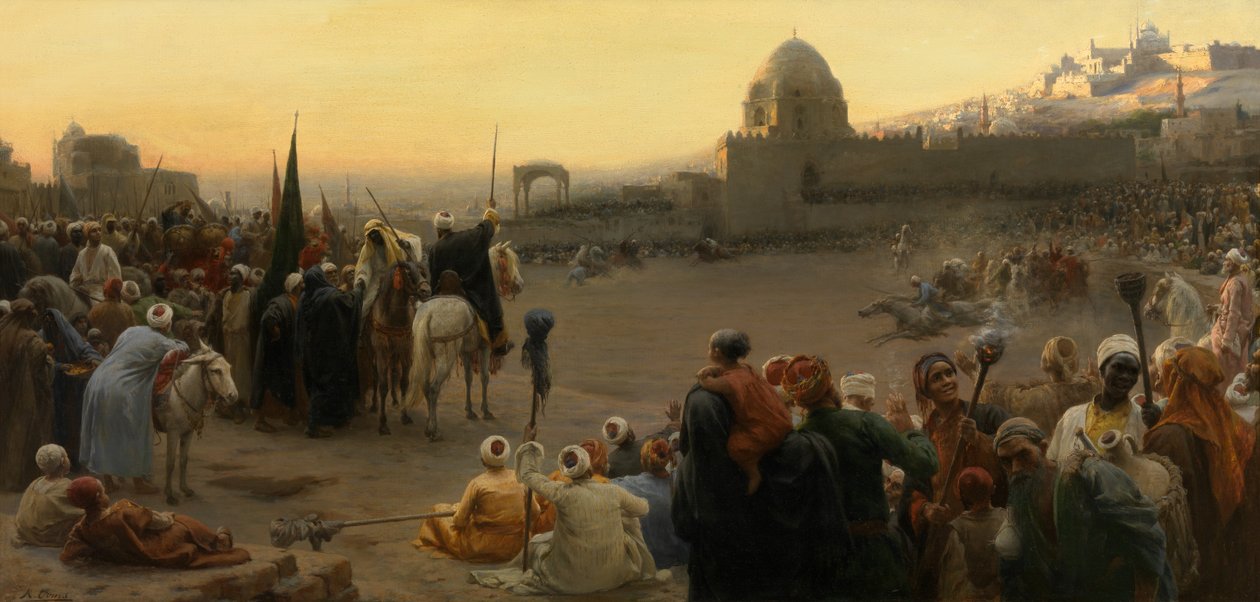 Fantasi i Egypt (olje på lerret) av Karel Ooms