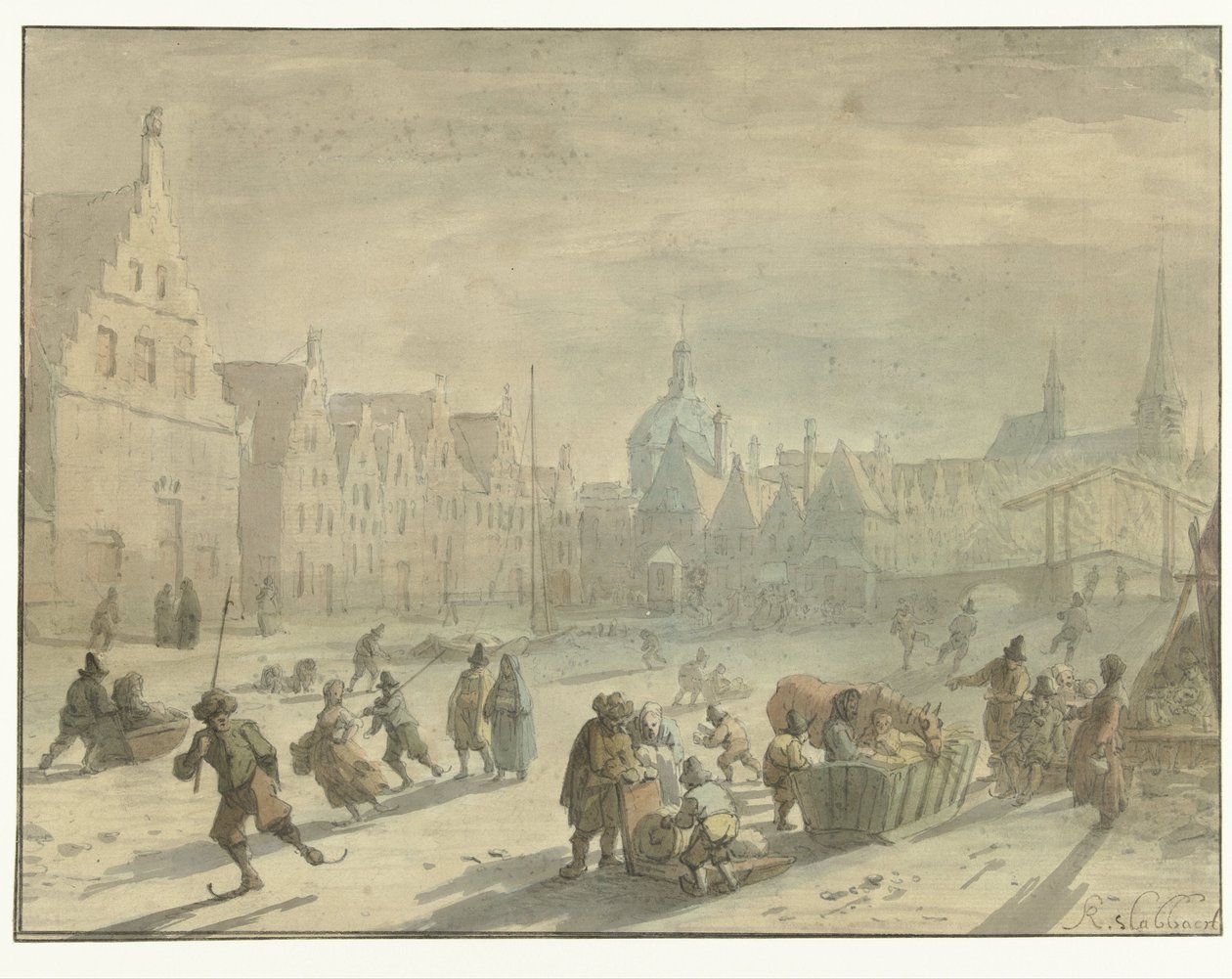 Galgevann i Leiden med isunderholdning av Karel Slabbaert