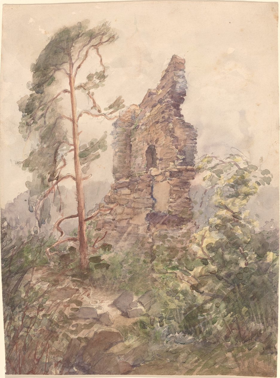 Landskap med ruin av Karel Vitezslav Masek