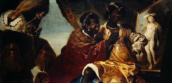 Hydaspes og Persina før på et maleri av Andromeda (olje på lerret) av Karel van III Mander