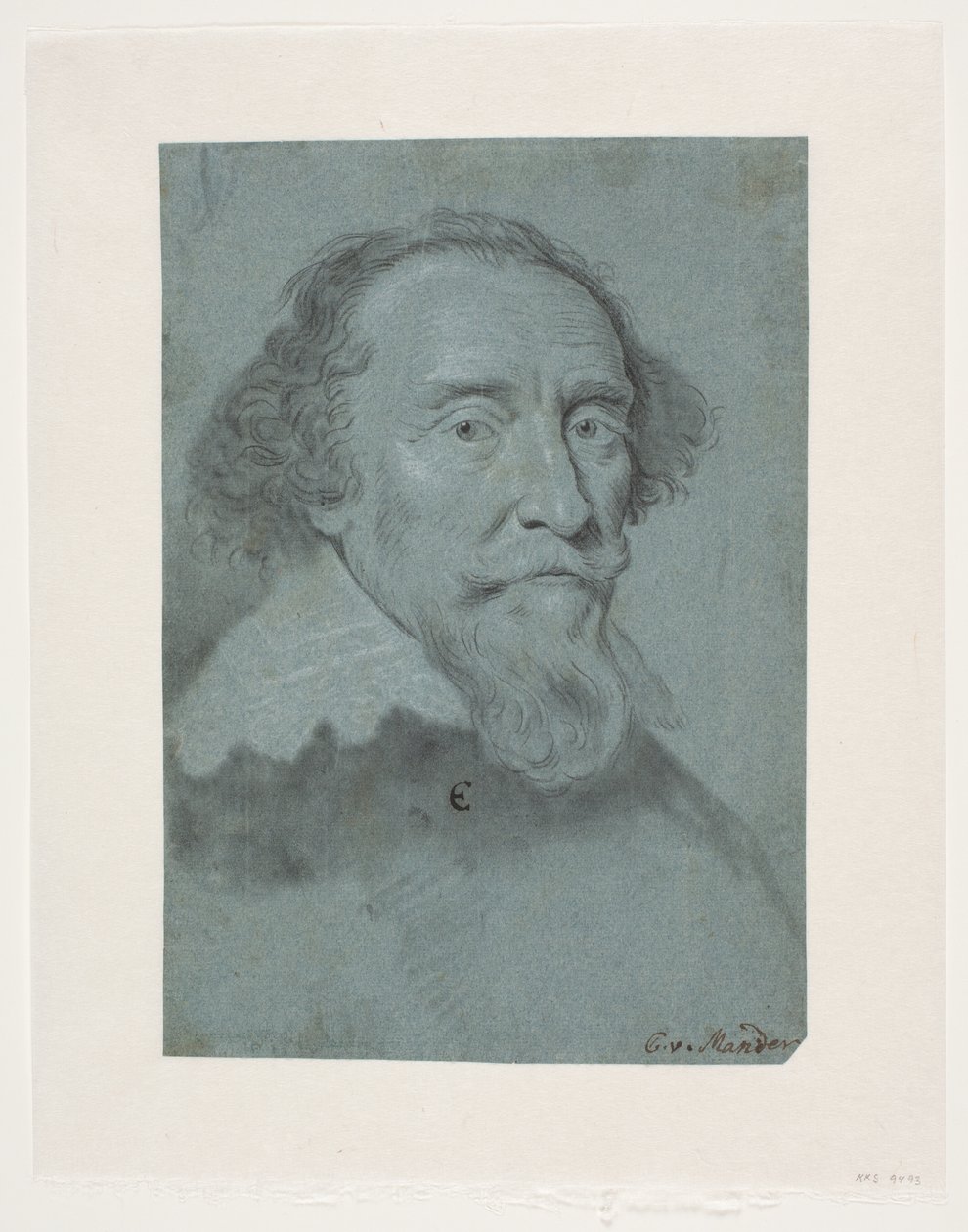 Mannsportrett. Henrik, greve av Bergh. av Karel van III Mander