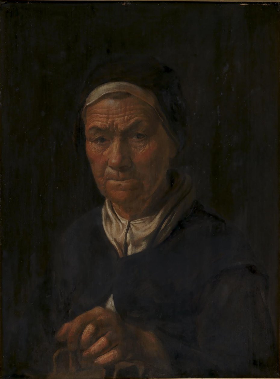 Portrett av en gammel kvinne, kone til Christian Jacobsen Drakenberg, født Bagge (?) av Karel van III Mander