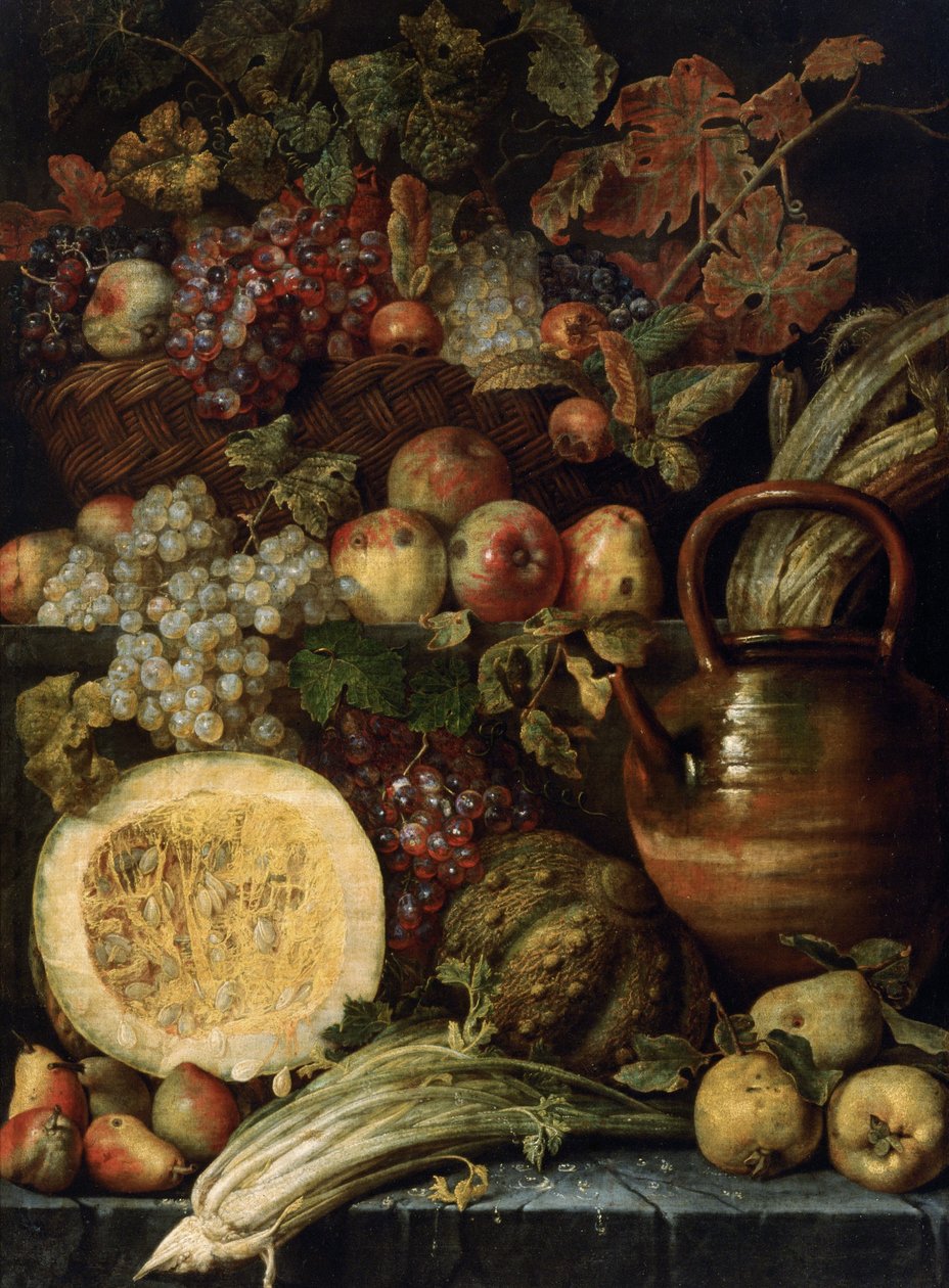 Stilleben med frukt , Siste kvartal av 1600-tallet.. av Karel van Vogelaer