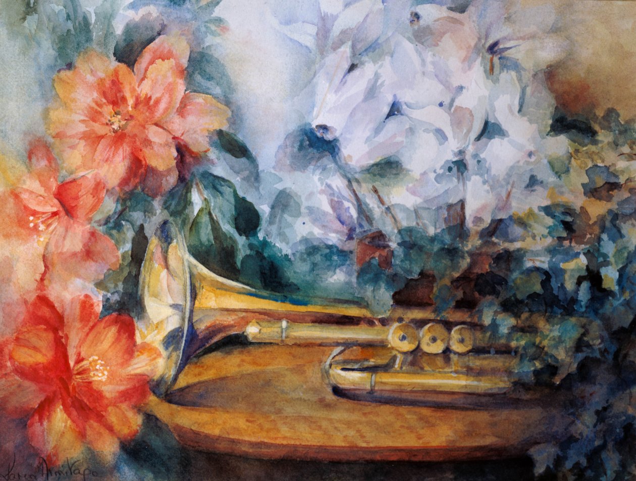 Phil Collins fra "Genesis" Trumpet av Karen Armitage