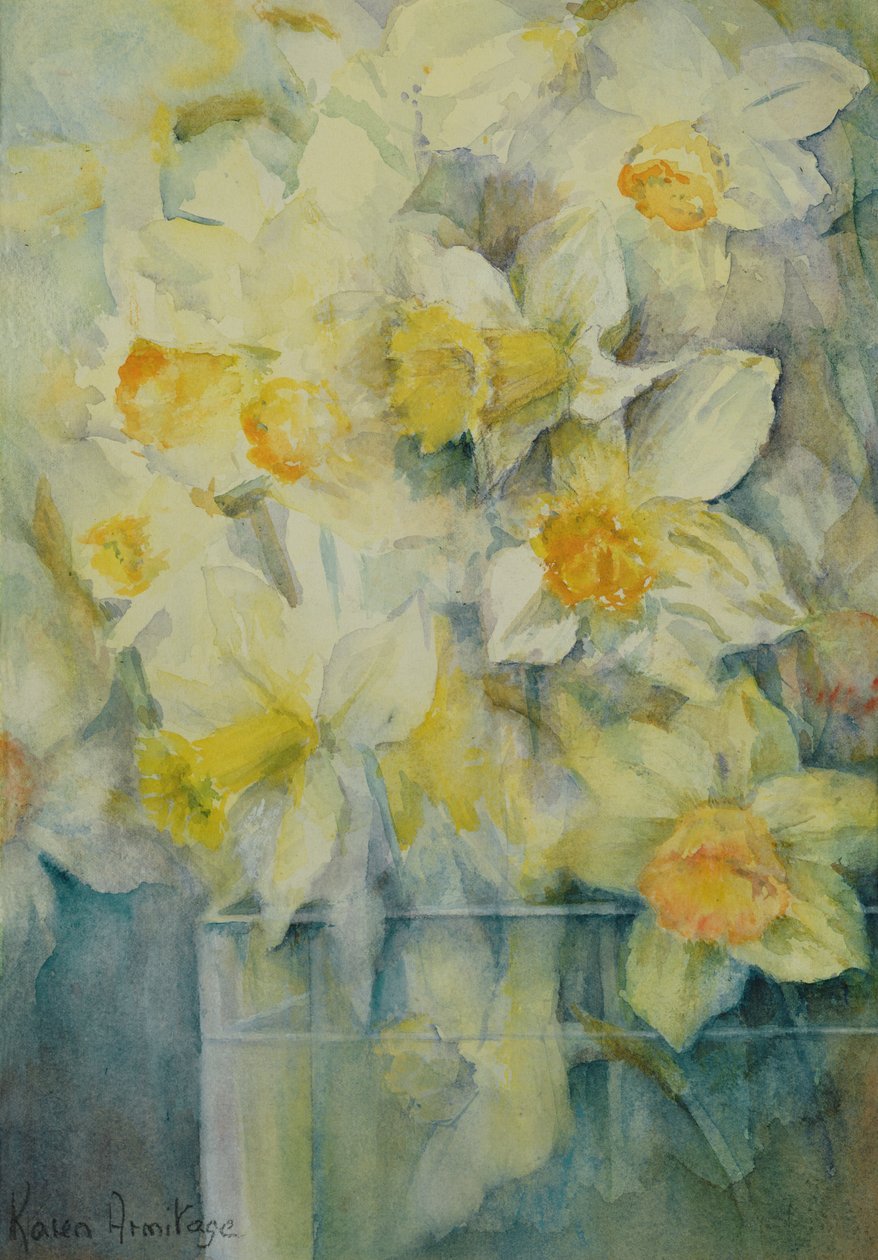 Spring Time, blandede påskeliljer i tank nr. 3., Mrs Krelage, Ice Follies and Fortune av Karen Armitage
