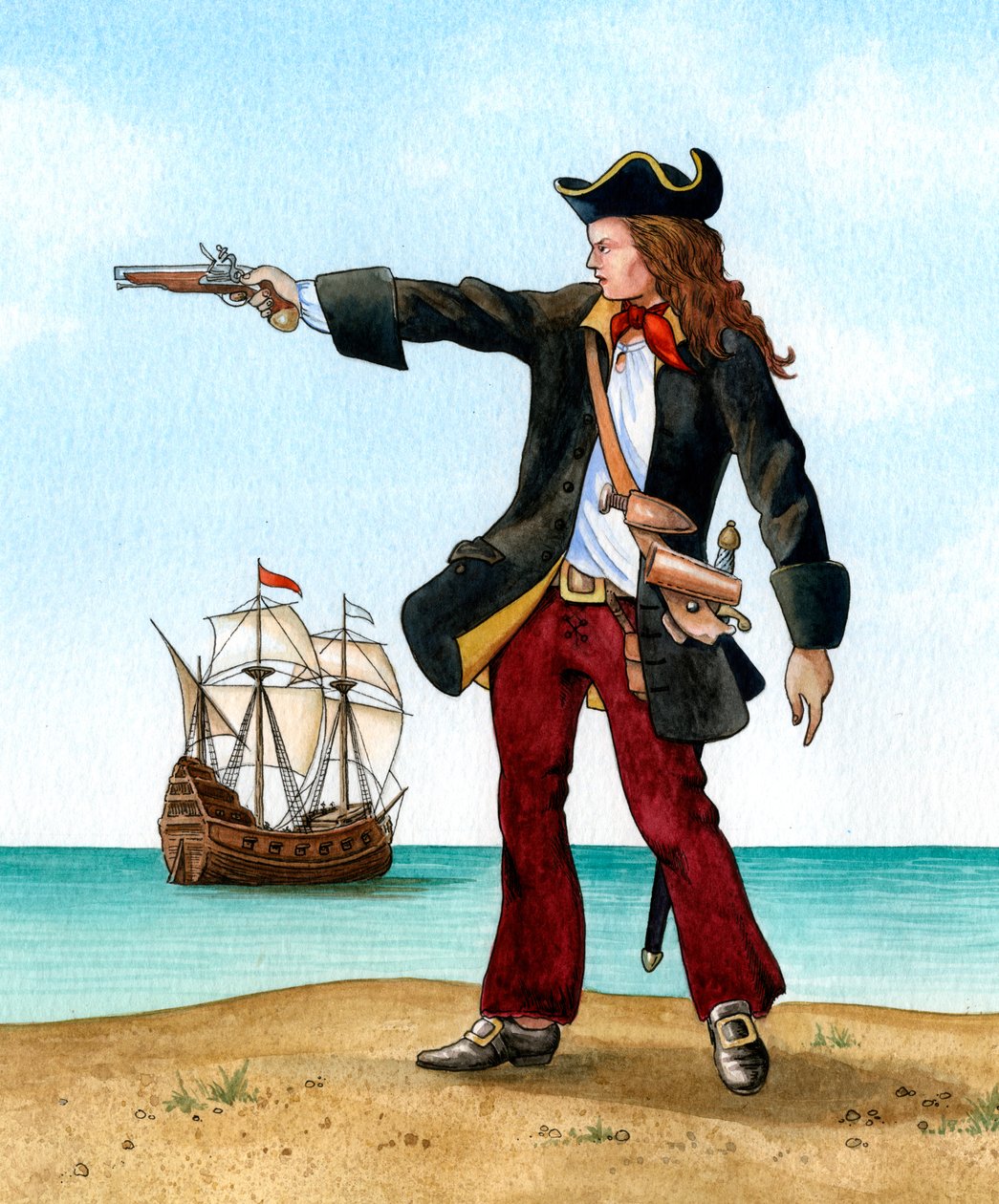 Anne Bonny, c1698, irsk pirat. av Karen Humpage