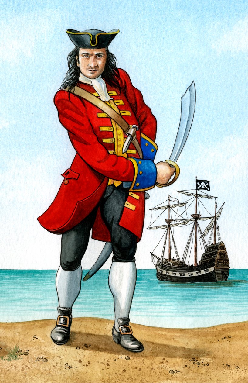 John Calico Jack Rackham, 1680-1720, engelsk piratkaptein. av Karen Humpage