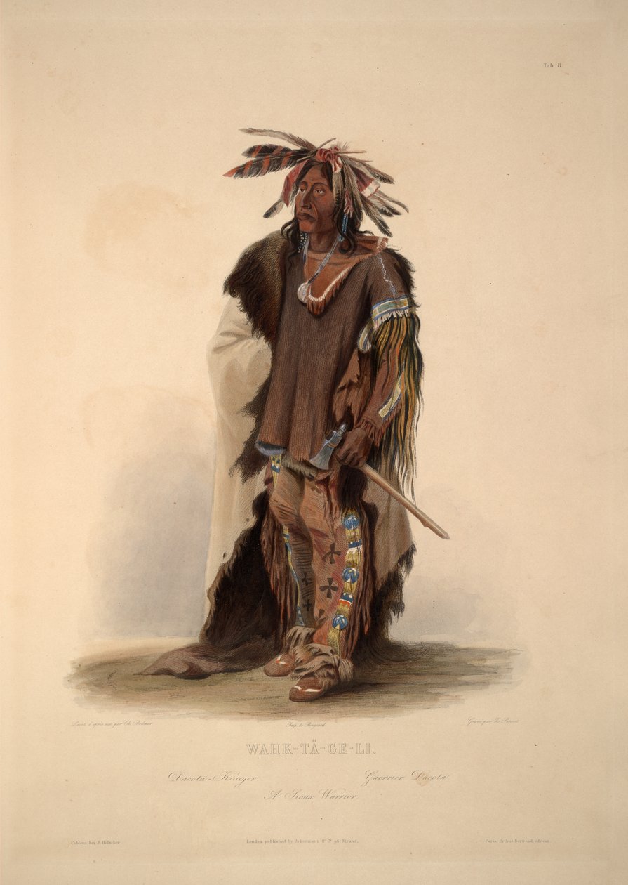 En Sioux -kriger av Karl Bodmer