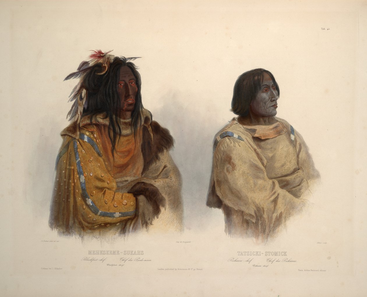 Blackfoot -sjef og Peikann -sjef av Karl Bodmer