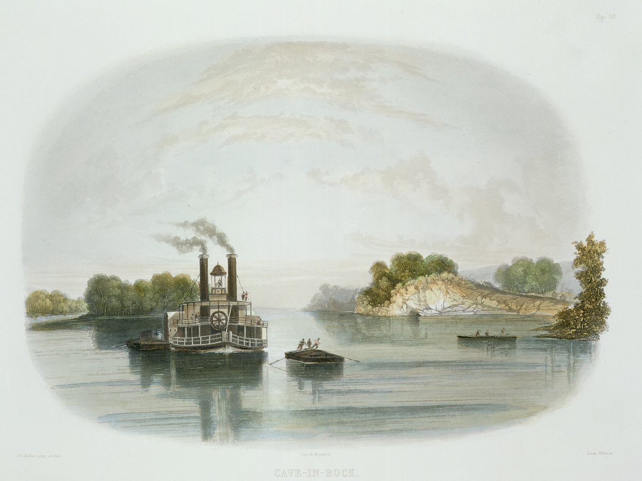 Cave-in-Rock, utsikt over Ohio, plate 7 fra bind 1 av 