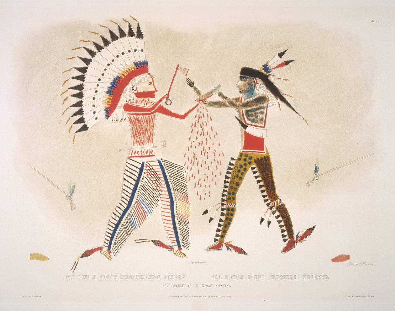 Faksimile av et indisk maleri av Karl Bodmer
