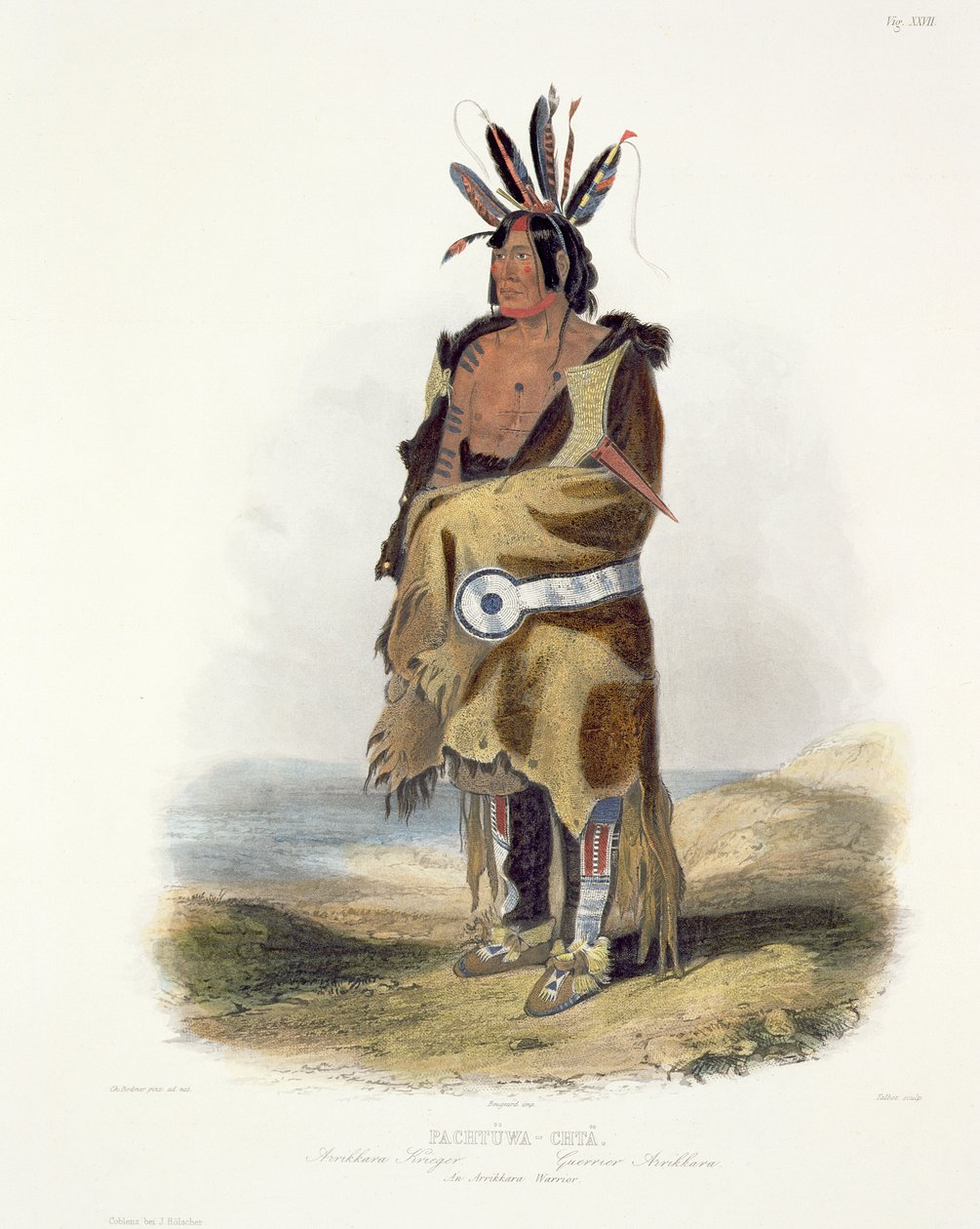 Pachtuwa-Chta, en Arrikkara-kriger, plate 27 fra bind 1 av 