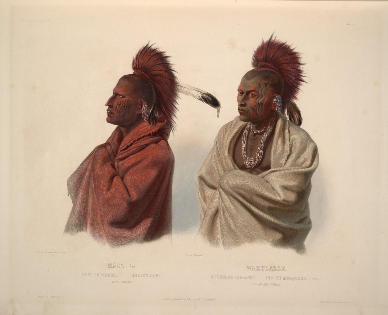 Saki indian og Musquake indian av Karl Bodmer