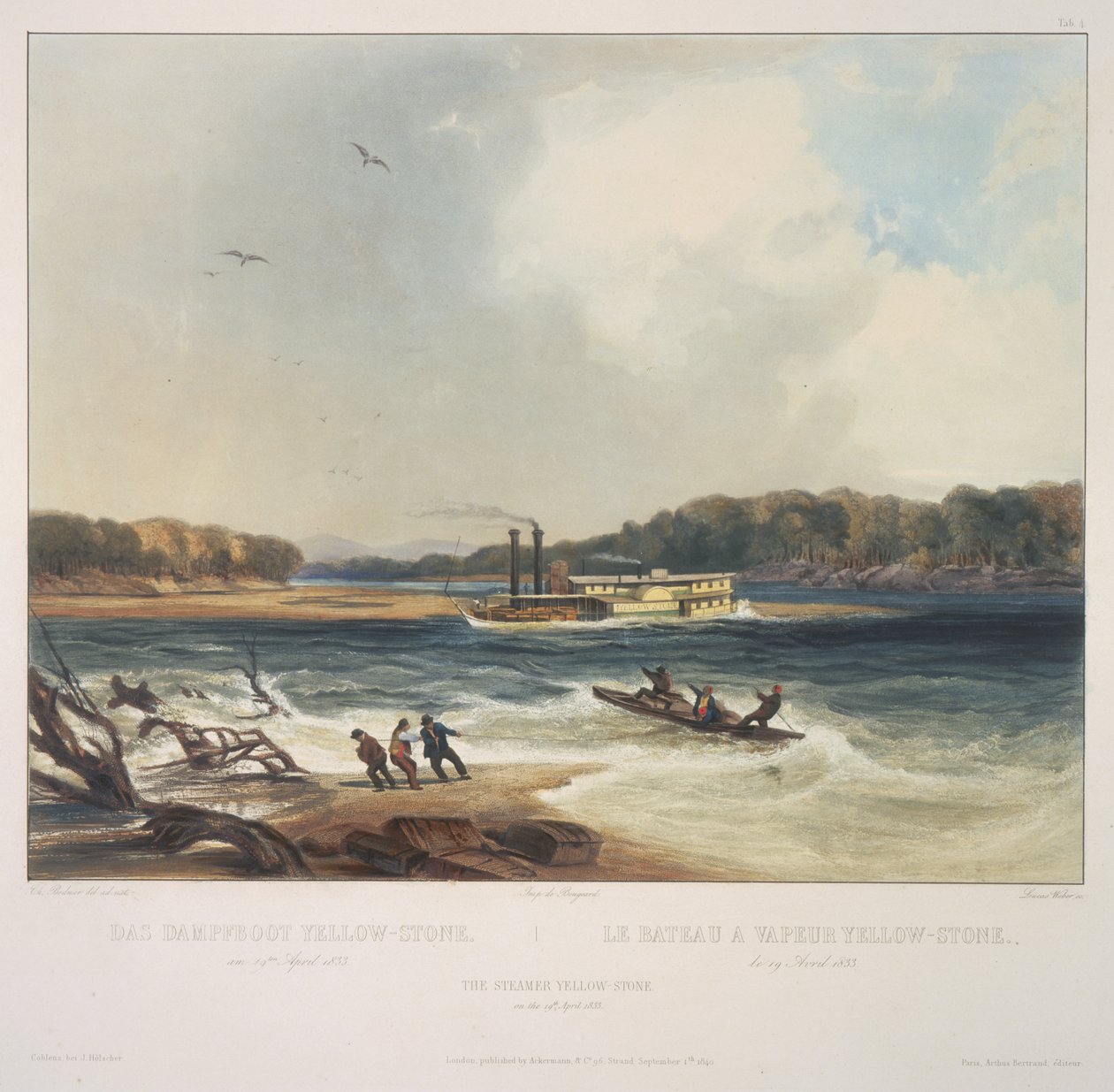 Steamer Yellowstone av Karl Bodmer