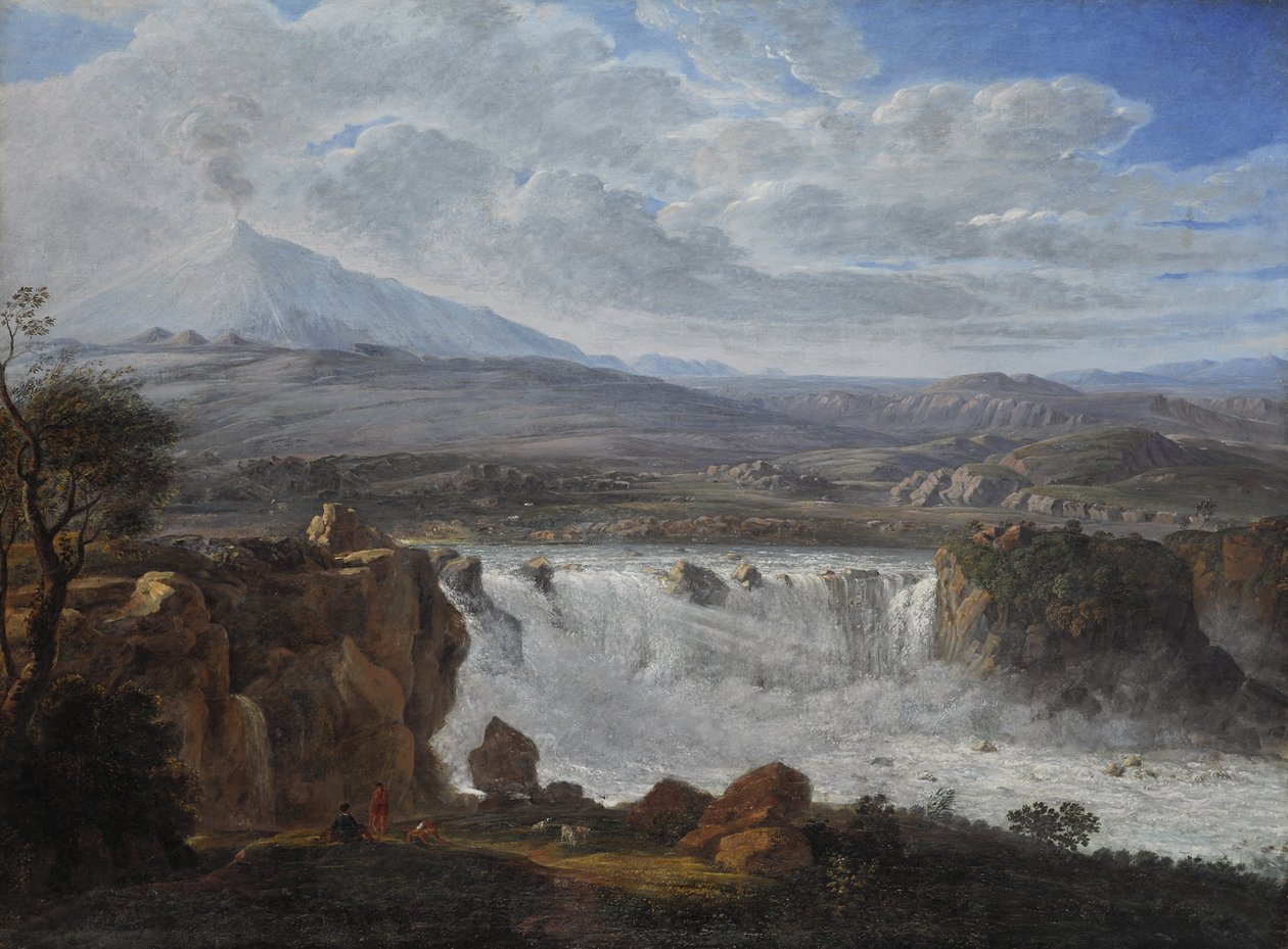 Fossen Caracci nær Aderno ved foten av fjellet Etna av Karl Gothard Grass