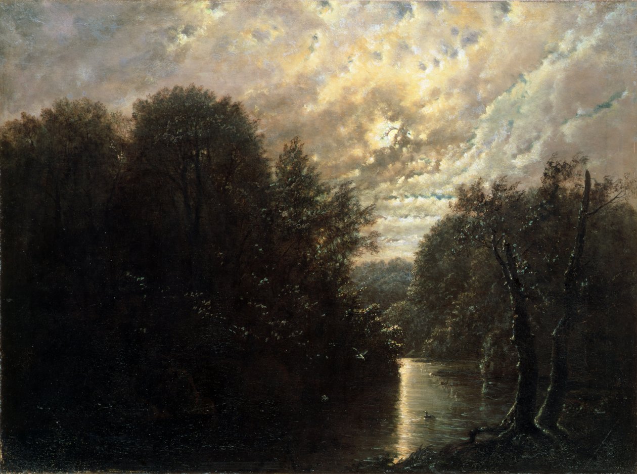 Elvelandskap i Rosental nær Leipzig av Karl Gustav Carus