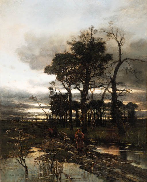 Et kveldslandskap, Norfolk av Karl Heffner