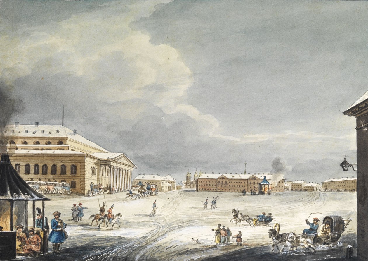 Theaterplatz St. Petersburg av Karl Kollman