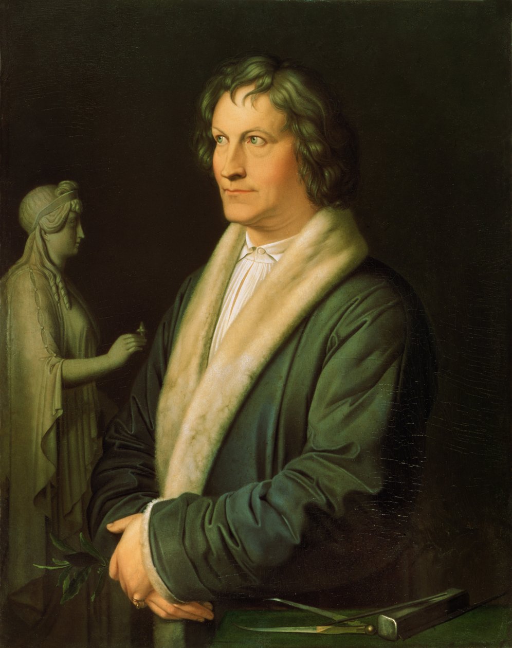 Portrett av billedhuggeren Bertel Thorvaldsen, 1823 av Karl Joseph Begas