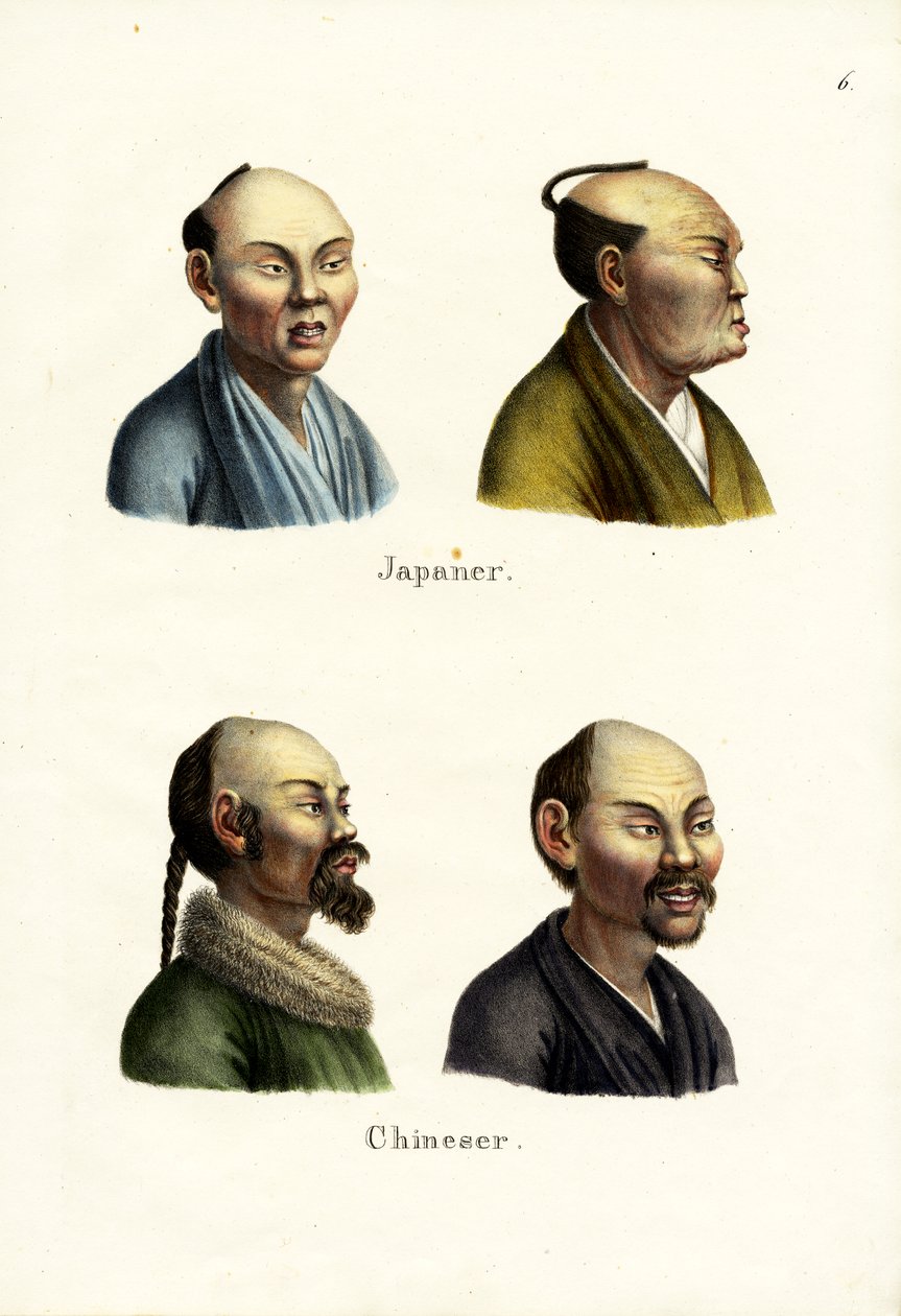 Japanske folk, 1824 av Karl Joseph Brodtmann