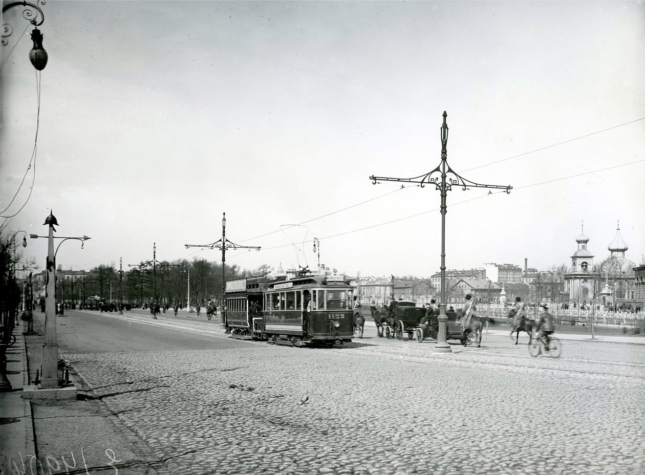 Elektriske trikker i St. Petersburg, ca. 1910 av Karl Karlovich Bulla