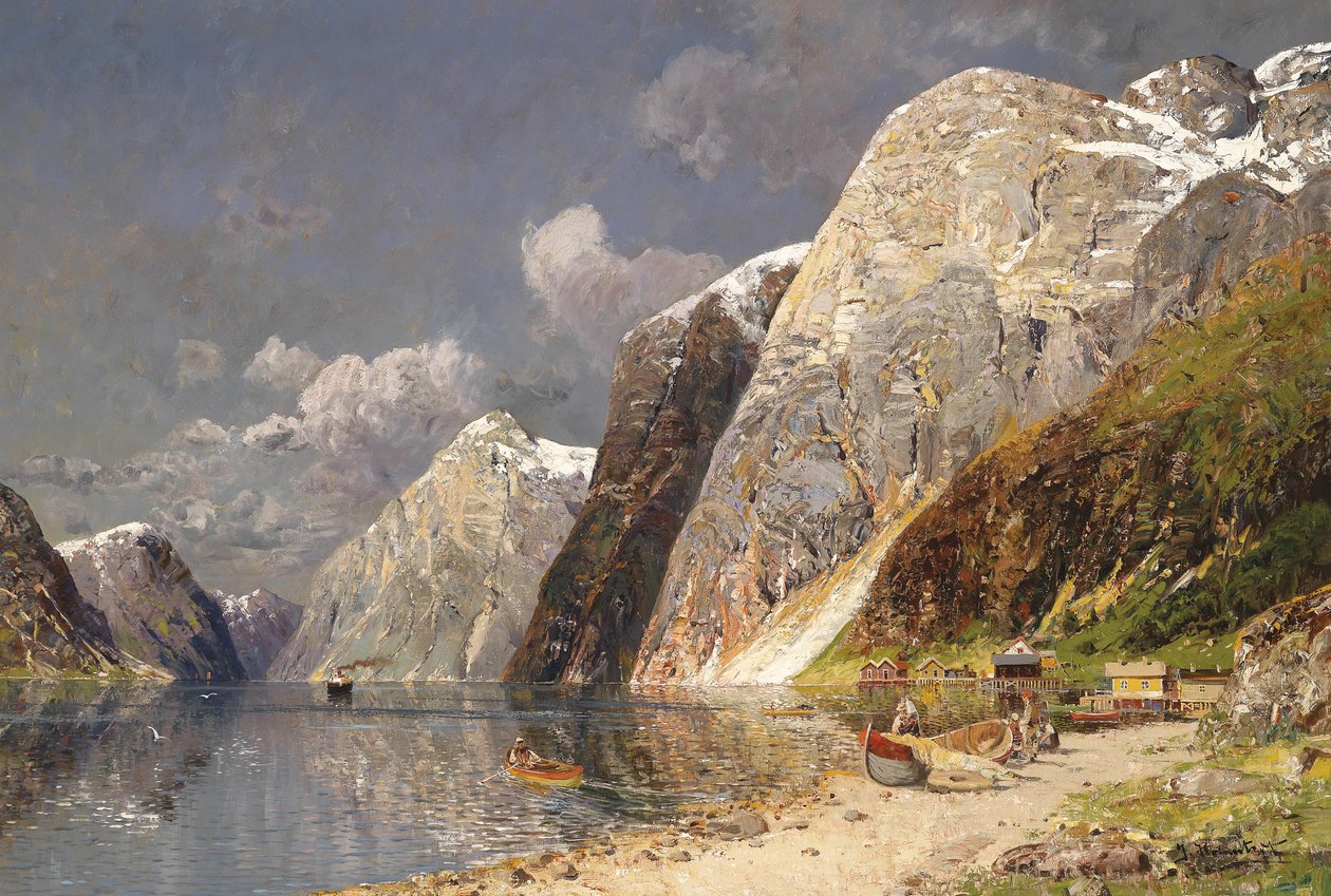 Stort fjordlandskap av Karl Kaufmann