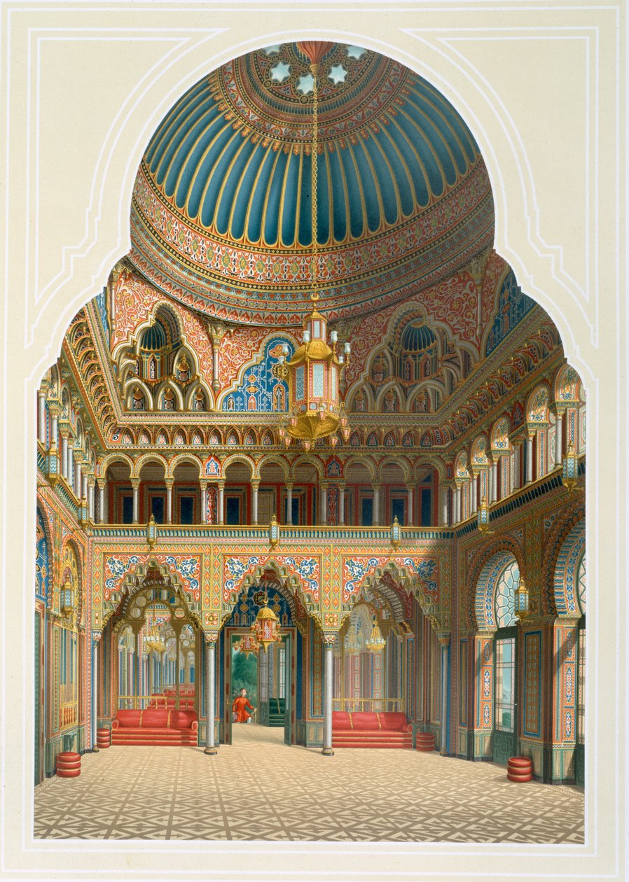 Design for inngangspartiet til Wilhelma, 1837 av Karl Ludwig Wilhelm Zanth
