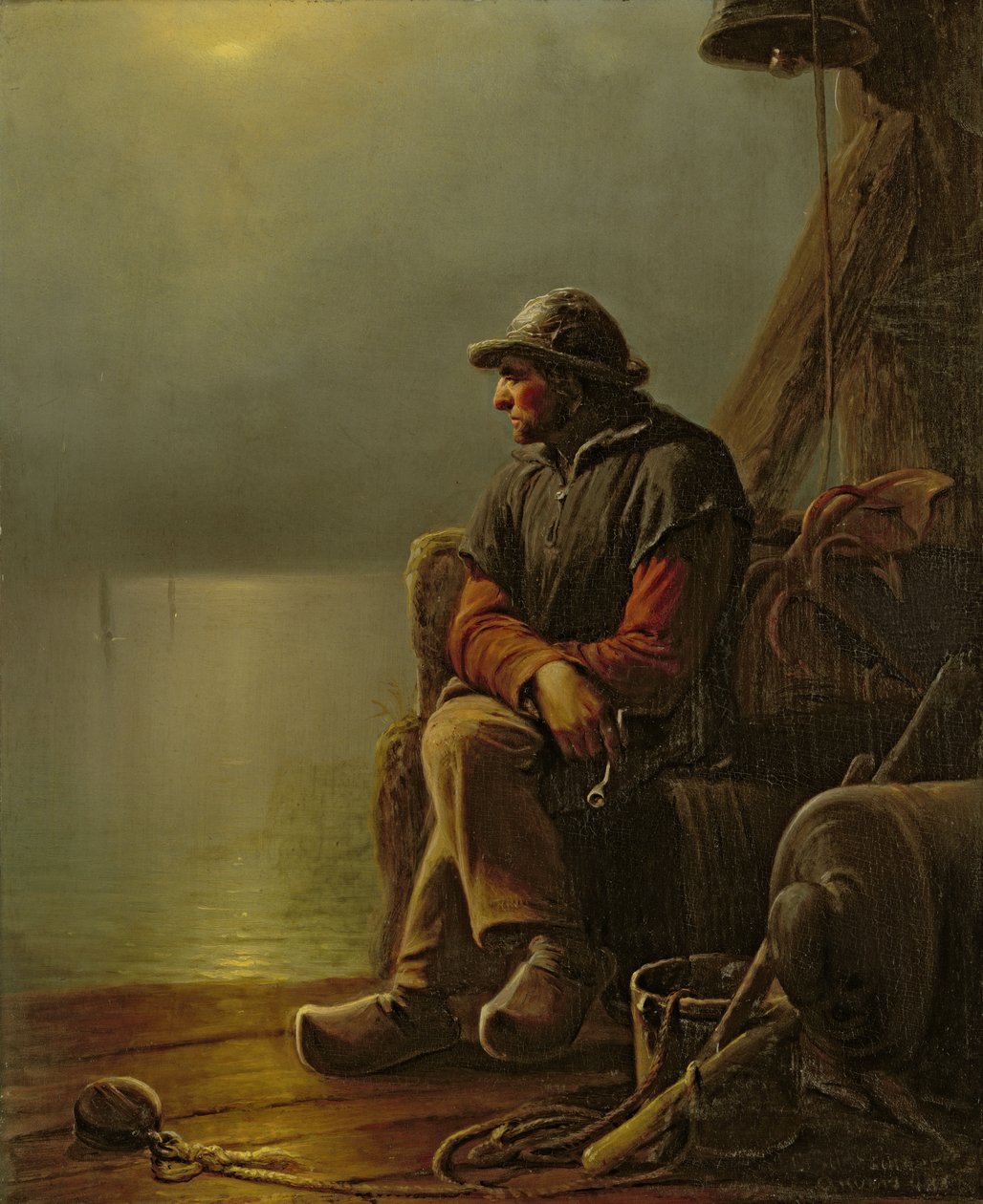 Piloten holder vakt, 1851 av Karl Schlesinger