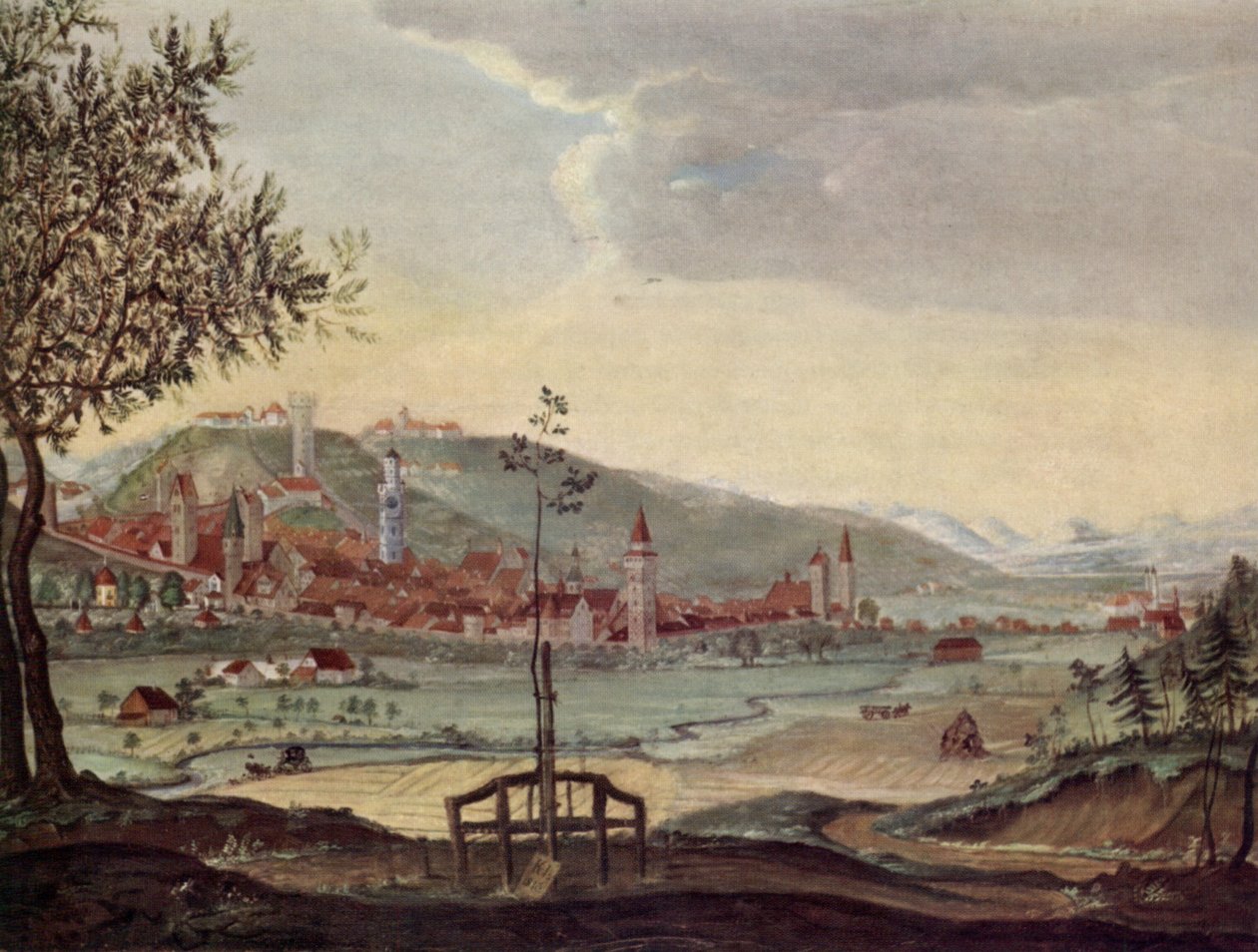 Ravensburg fra nordvest av Karl von Herrich
