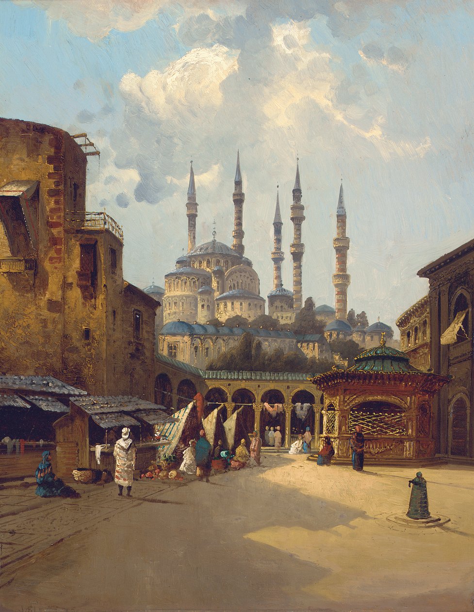 Beirut, ca. 1890 (olje på panel) av Karl (attr. to) Kauffman