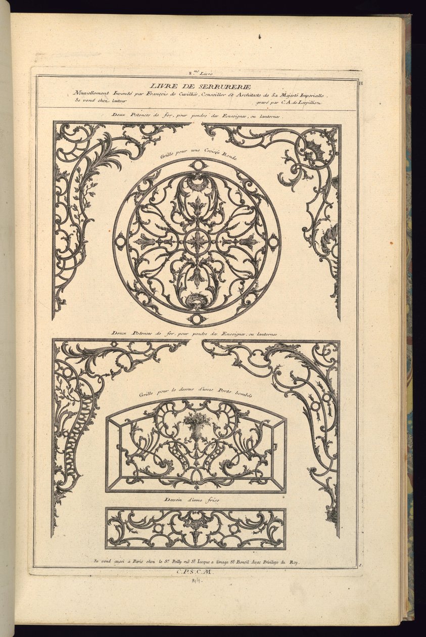 To jerngalger, for å henge skilt eller lanterner av Karl Albert von Lespilliez