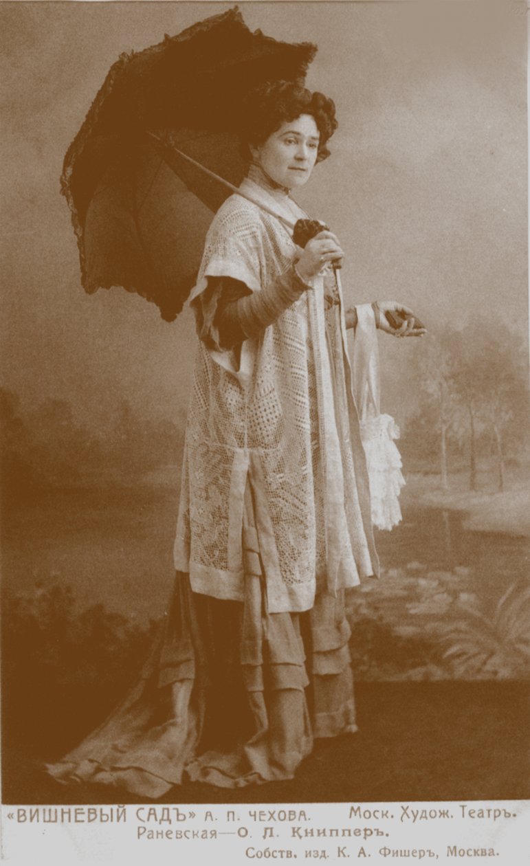 Olga Leonardovna Knipper-Chekhova ess Ranevskaya i Tae Cherry Orchard av Karl August Fischer