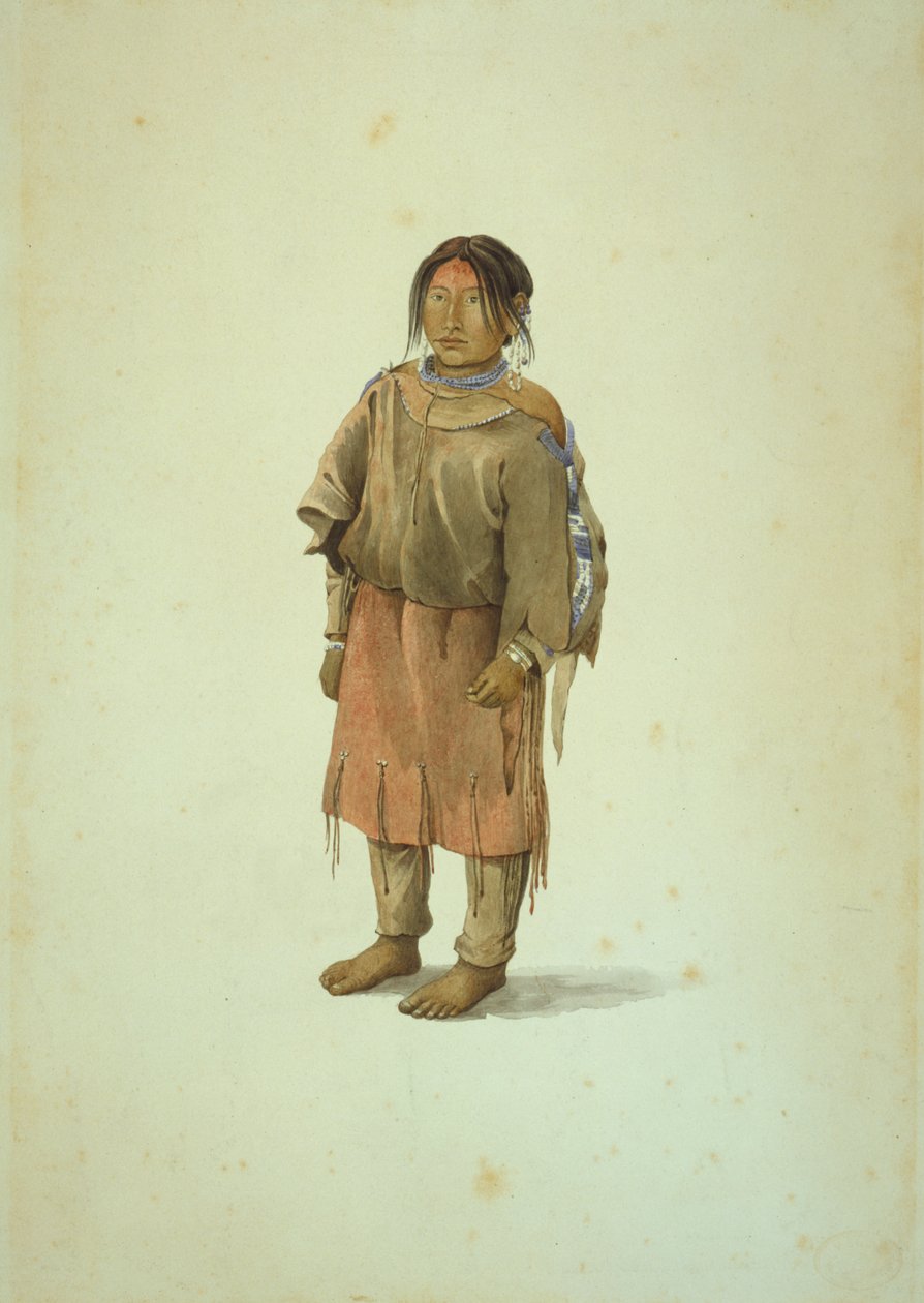 Blackfeet jente av Karl Bodmer