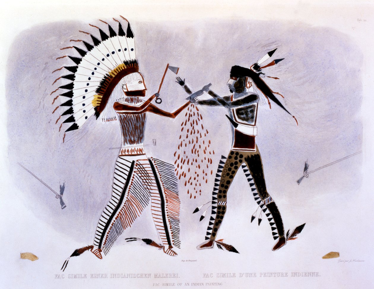 Faksimile av et indisk maleri, 1843-44 av Karl Bodmer