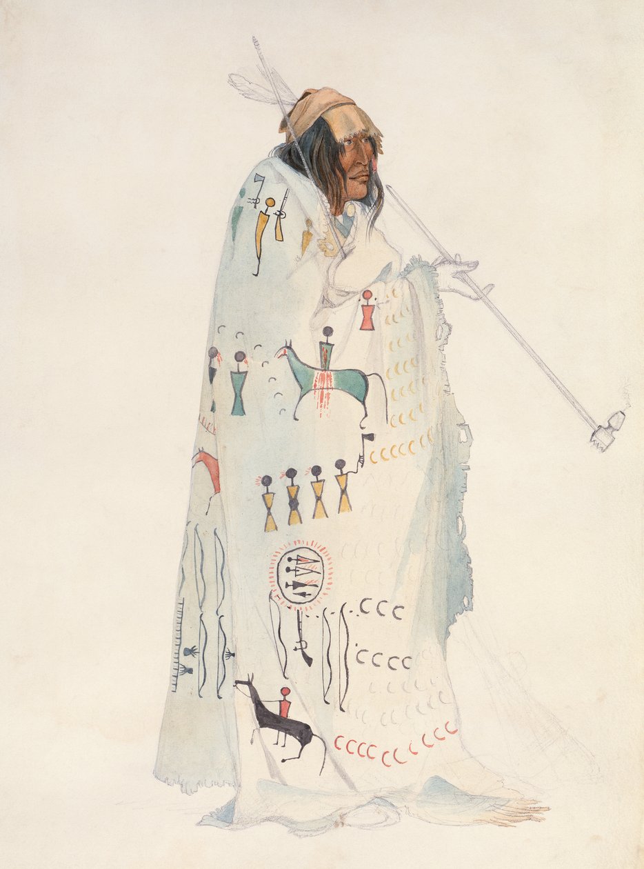Piegan Blackfeet Man av Karl Bodmer