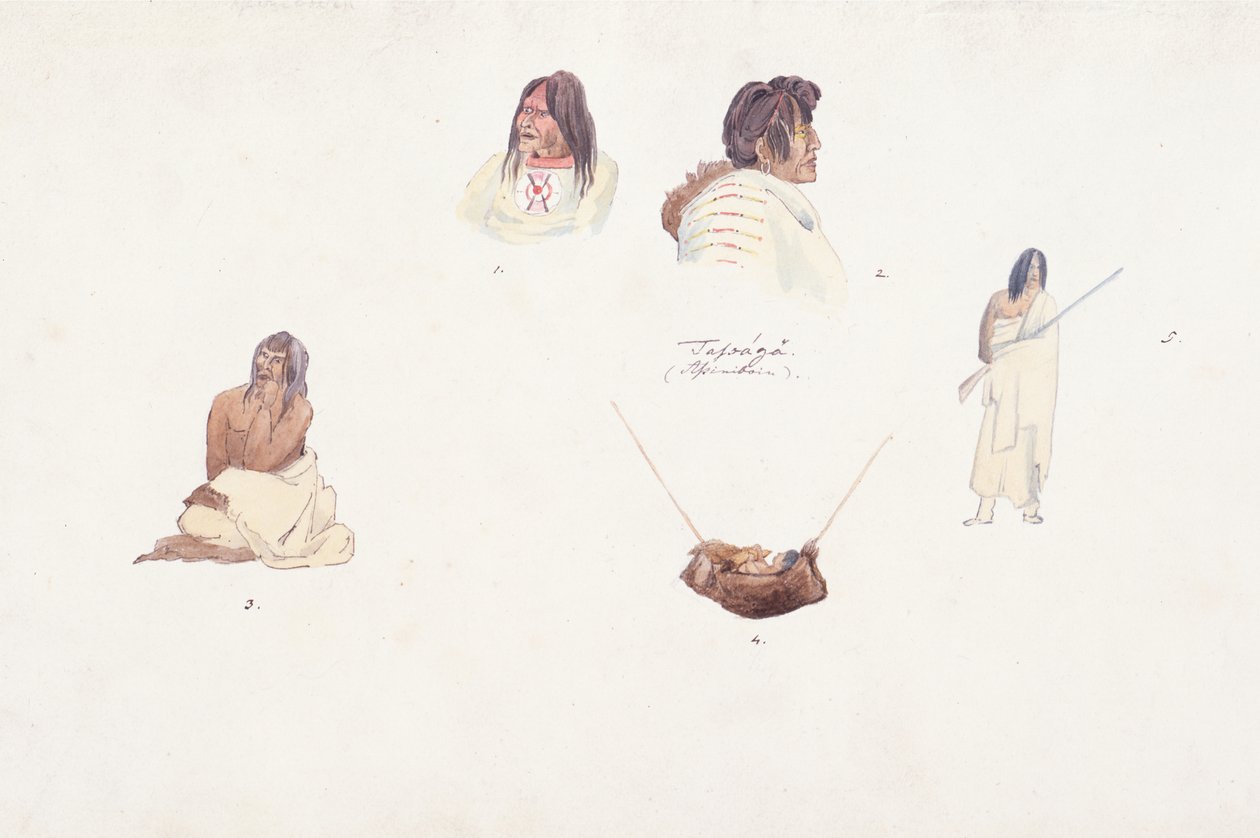 Uidentifiserte figurer av Karl Bodmer