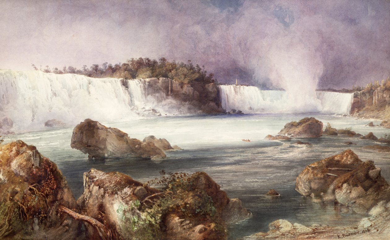 Utsikt over Niagarafallene av Karl Bodmer