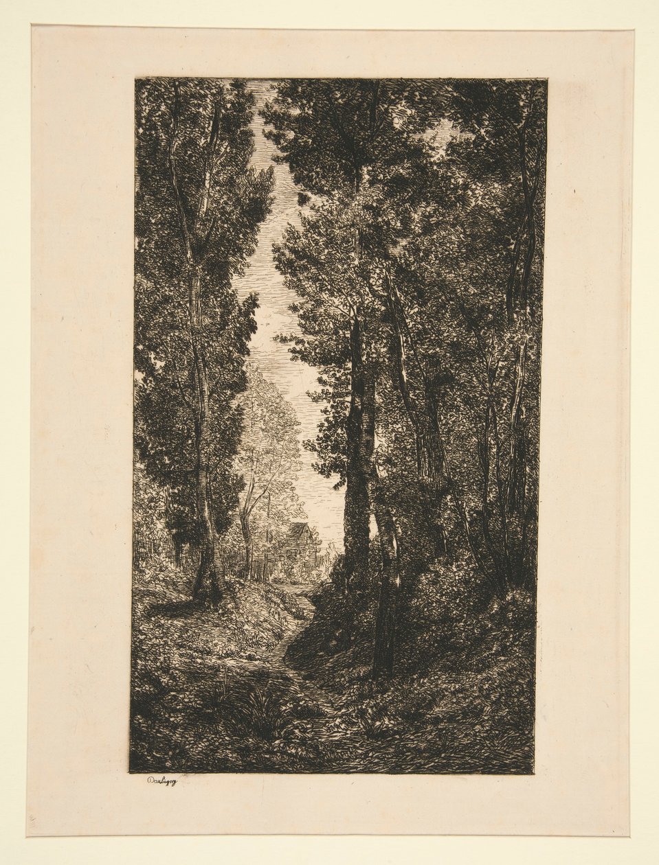 Stigende vei i Auvers av Karl Daubigny