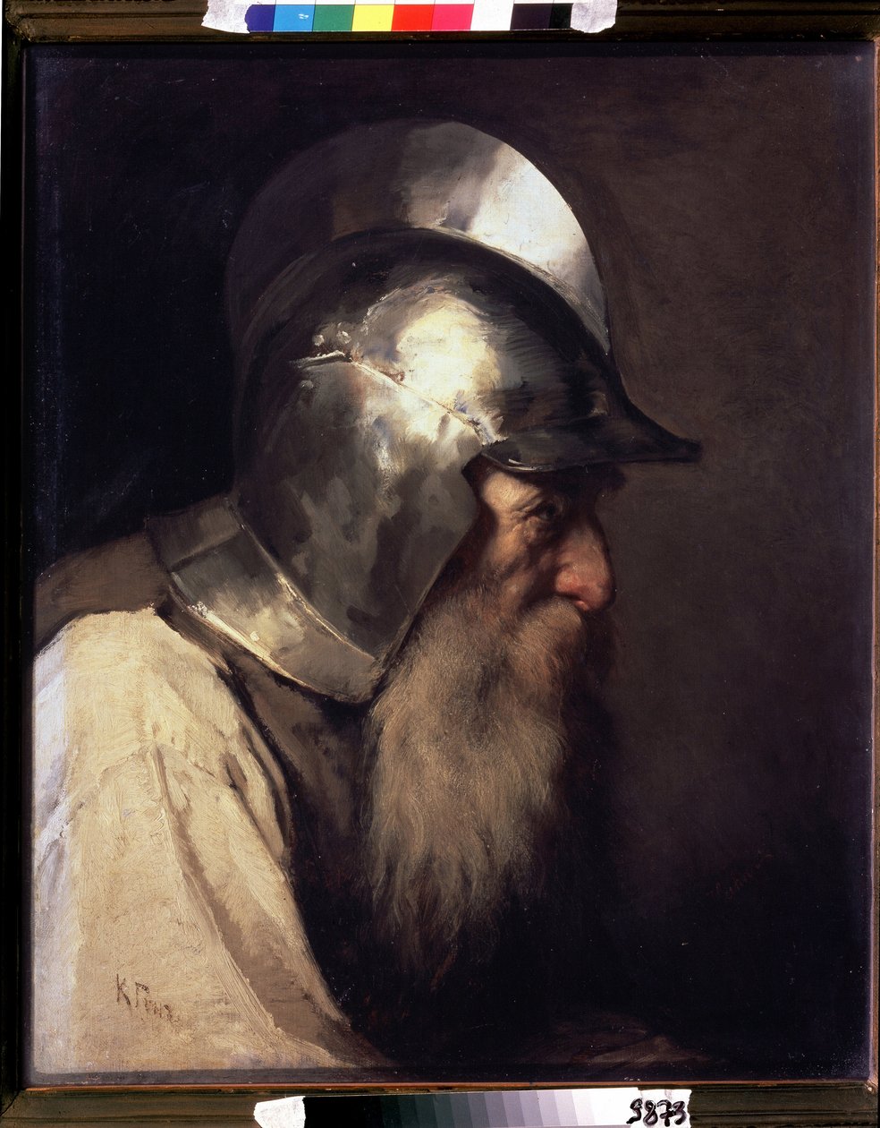 ""kriger fra religionskrigenes tid og massakrene på protestanter i Frankrike på 1500-tallet"" Maleri av Karl Gun (1830-1877) 1870 State Tretyakov Gallery, Moskva av Karl Fedorovic Gun