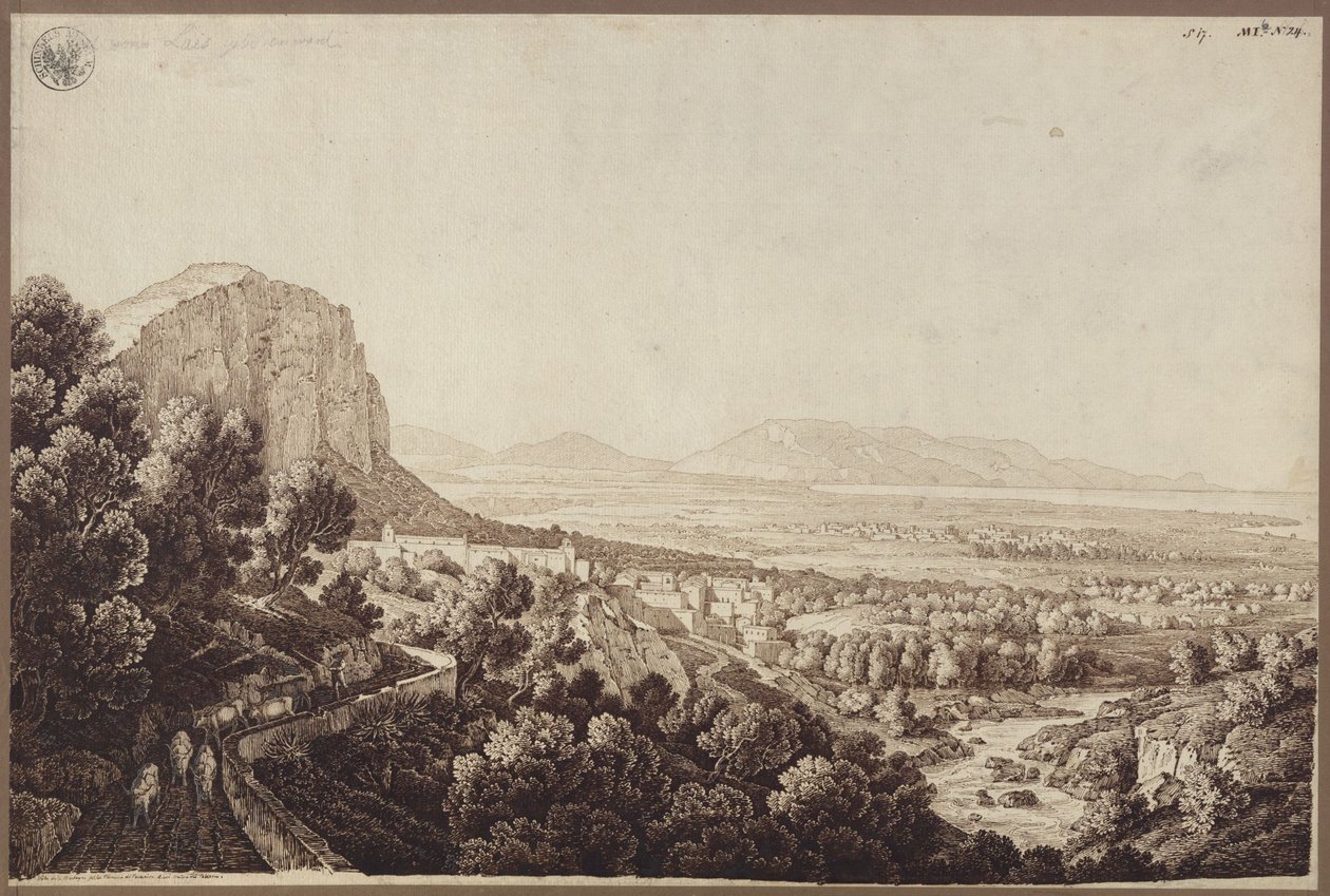 «Utsikt over Partinico-dalen på Sicilia» av Karl Friedrich Schinkel