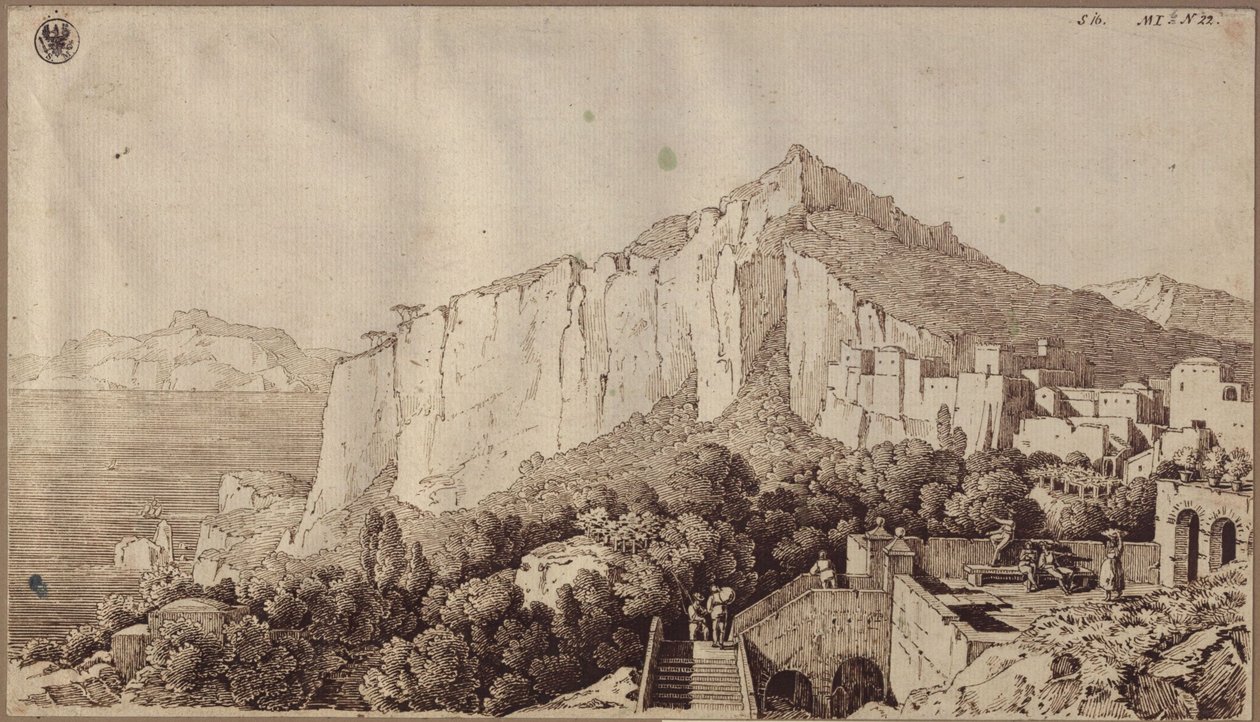 Utsikt over Capri av Karl Friedrich Schinkel